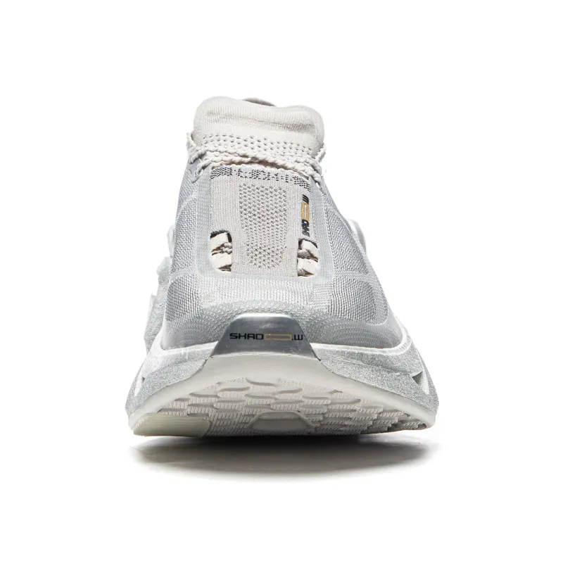 LiNing Shadow 3.0 Cushioning Abrasion Resistant Breathable Rebound Mid Top Running Shoes Unisex Silver-4