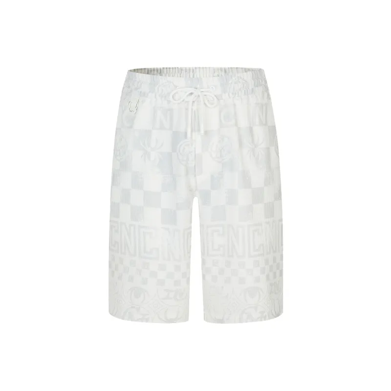 C'N'C Trend Series Casual Shorts Men's Gray Pattern-0