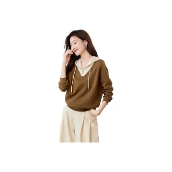 Mo Han Yi Mei Sweatshirt Women's Top Beige Bottom Khaki