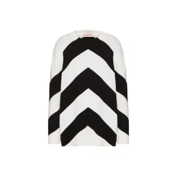 Valentino Chevron-Knitted Crewneck Jumper