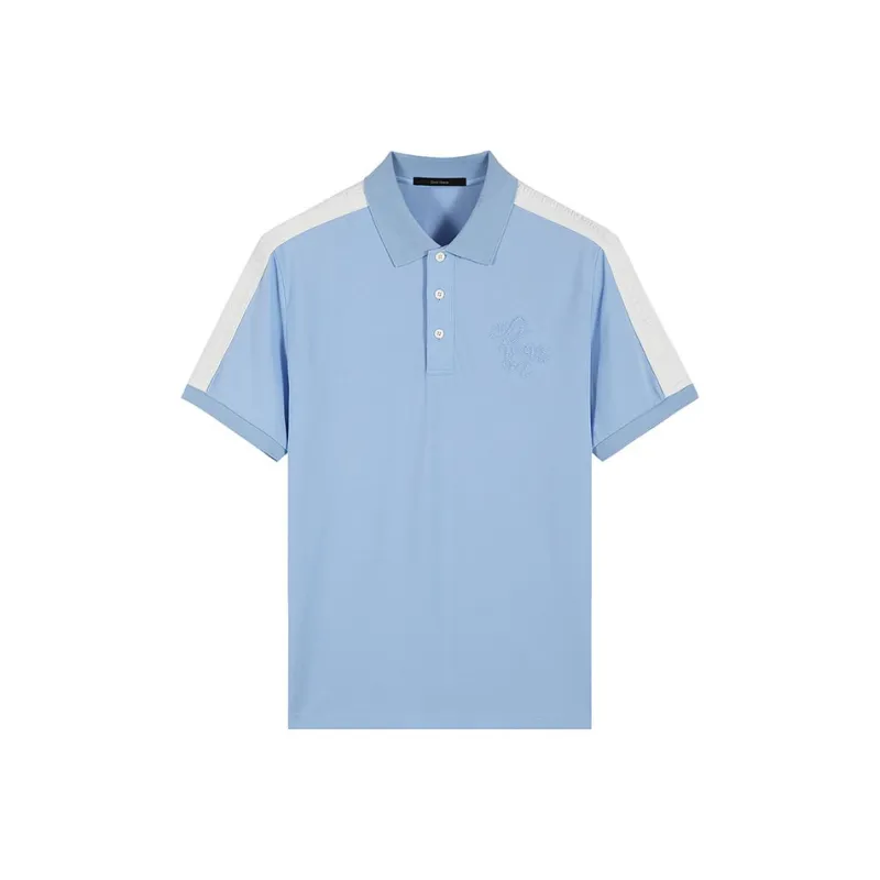 DAVID NAMAN Polo Shirt Men's Sky Blue-0
