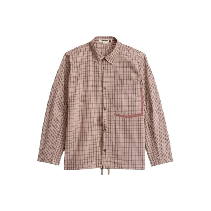ZARA Shirt Men's Earth Gray Pink-0