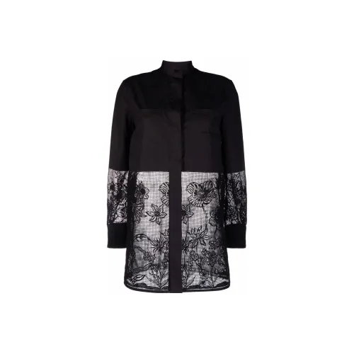 Ferragamo Longline Cordonetto Lace Shirt