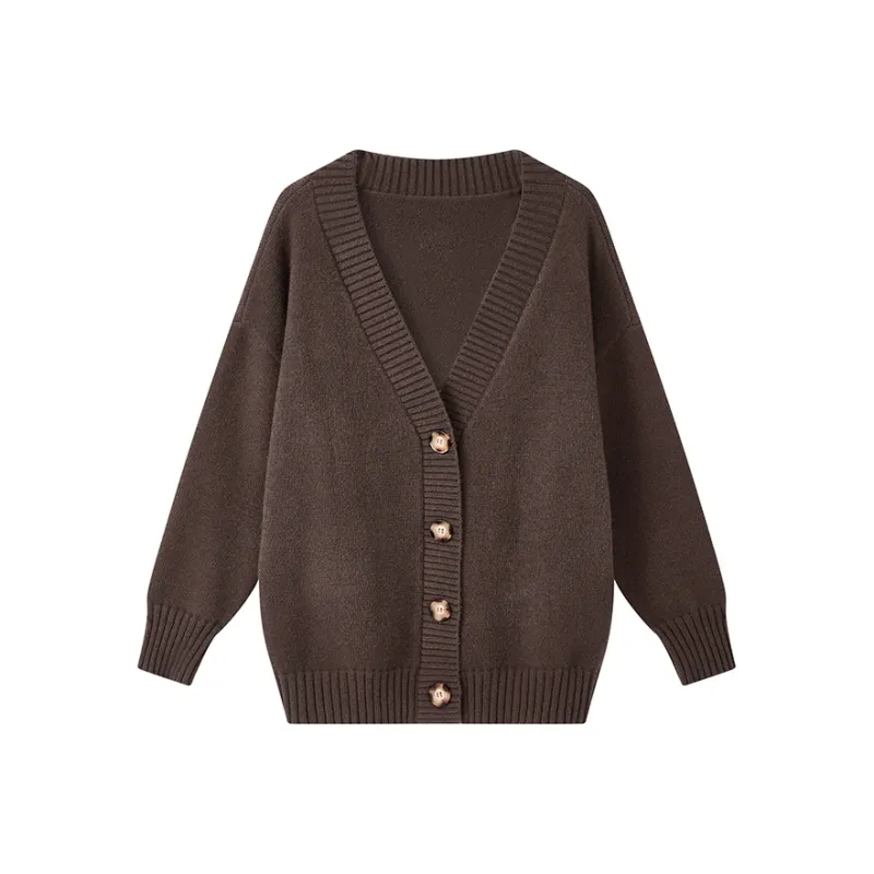 Yu Qianwen Knitwear Women's Coffee-0