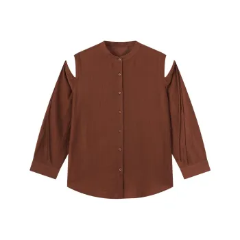 Dme Chiffon Shirts Women's Brick Red