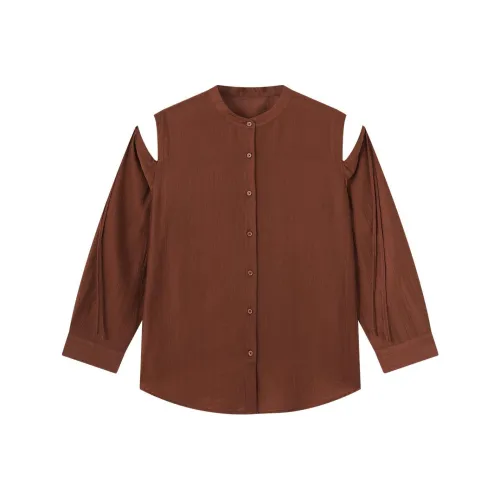 Dme Chiffon Shirts Women's Brick Red