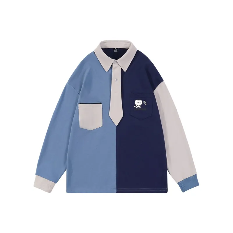 Cotton Sweatshirts Unisex Navy Blue-0