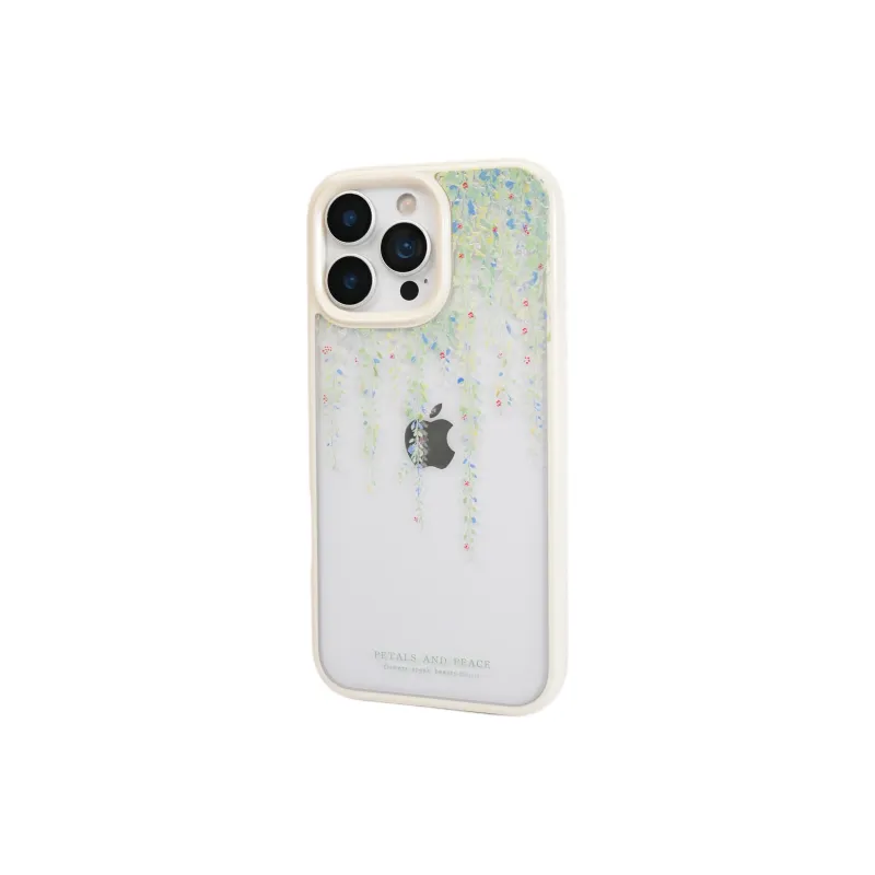 Wei Xin Acrylic Material Transparent Willow Green Phone Cases Compatible With IPhone 16/15 Pro Max/Apple 13/14 Pro/Max-3