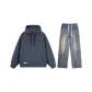 Set (Dark Gray Sweatshirt+Nostalgic Blue Jeans) Red