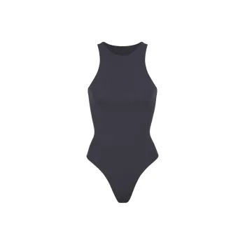 SKIMS FITS EVERYBODY HIGH NECK BODYSUIT Bodysuits Women's Graphite/GRAPHITE