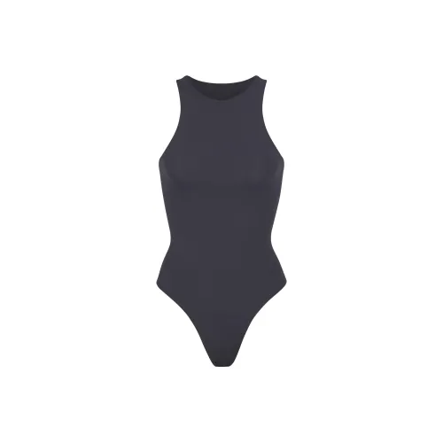 SKIMS FITS EVERYBODY HIGH NECK BODYSUIT Bodysuits Women's Graphite/GRAPHITE