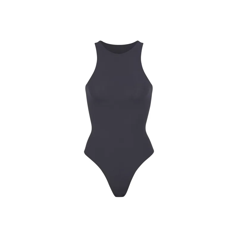 SKIMS FITS EVERYBODY HIGH NECK BODYSUIT Bodysuits Women's Graphite/GRAPHITE-0