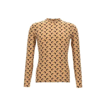 Marine Serre Crescent Moon Printed Stretch T-Shirt