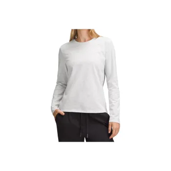 Lululemon Organic CottonCrewneck Regular T Shirt Women's Gray