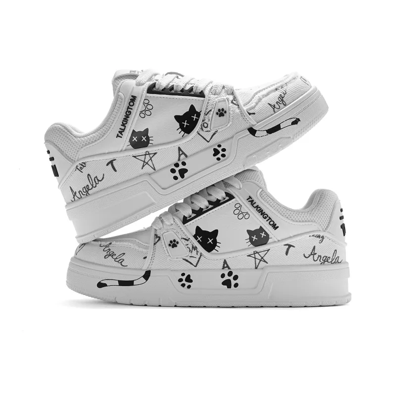 TALKING TOM Impact Resistance Low Top Skateboard Shoes Unisex Ecru-3