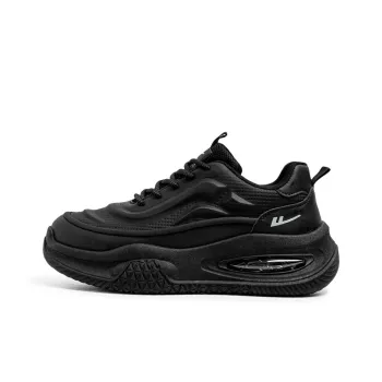 Warrior Coverage Height Increasing Abrasion Resistant Slip Resistant Low Top Chunky Sneakers Men's Black
