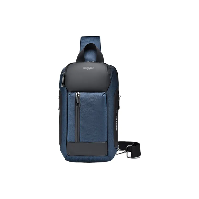 CARTELO Polyester Sling Bag Regular Men's Black/Gray/Blue-4