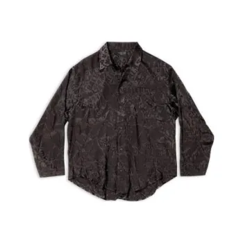 Balenciaga Logo Strips Shirts Women's Black