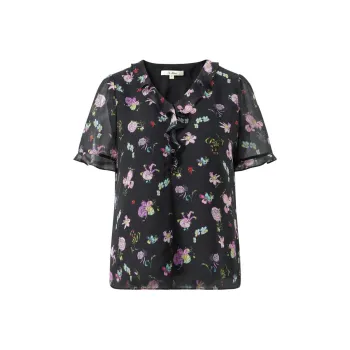 JZ. ANNAKRO Chiffon Shirts Women's Heather Black
