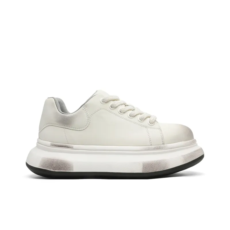 VAEL Low Top Casual Shoes Unisex Polished White-1