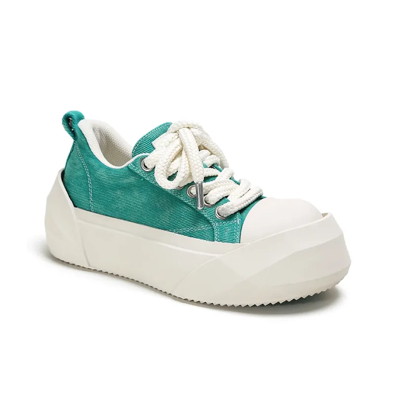 ADCDAVINCI Slip Resistant Height Increasing Low Top Casual Shoes Unisex Green-1