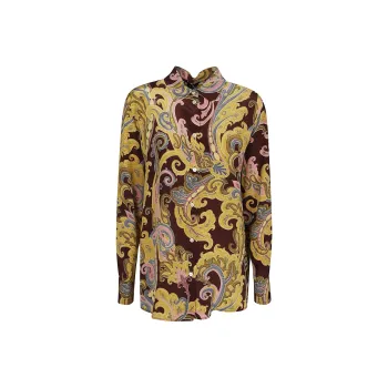 ETRO sd Graphic Prineted Button Up Shirt