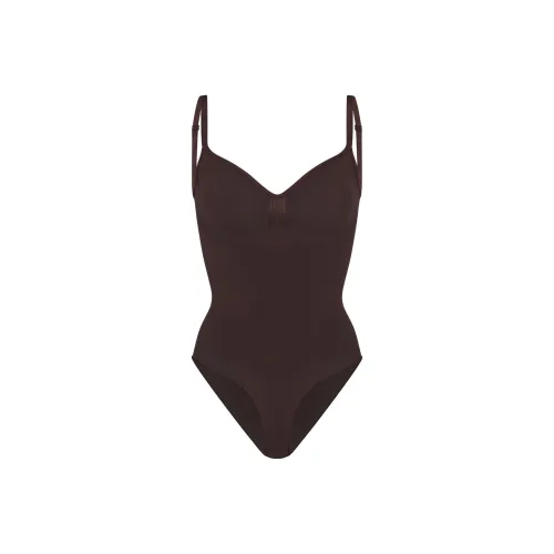 SKIMS FW23 SEAMLESS SCULPT BRIEF BODYSUIT Bodysuits Women's ESPRESSO/Coffee