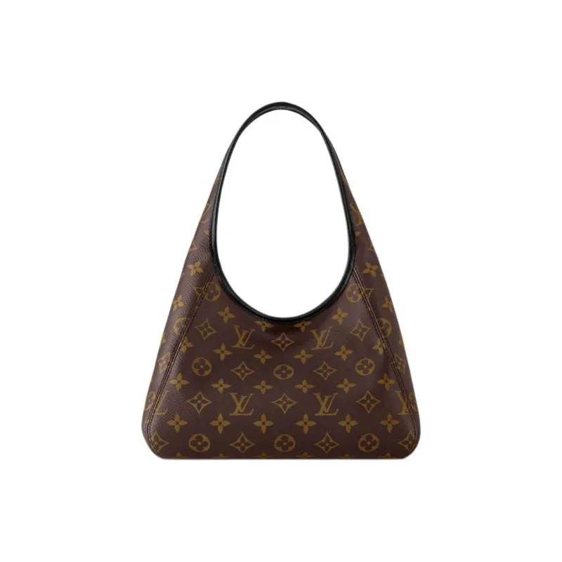LOUIS VUITTON Monogram Coated Canvas HOBO Bag, Shoulder Handbag Trumpets Women's Brown-2