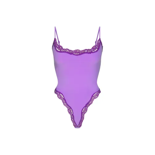 SKIMS Valentine's Day FITS EVERYBODY LACE CAMI BODYSUIT Jumpsuit Women's ULTRA VIOLET TONAL/Ultraviolet Color