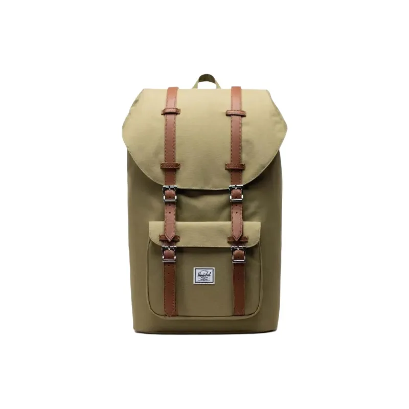 Herschel Polyester Backpack Unisex Army Green & Brown-0