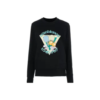 CASABLANCA Women'ss Masao San Table Tennis Crewneck Black/Multi