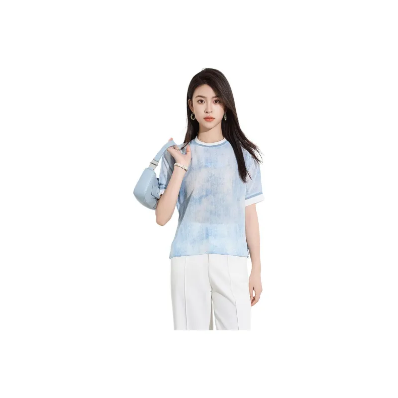 Yi Mengyuan Silk T shirt Women's-0