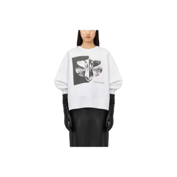 Alexander McQueen Ghost Orchid Printed Crewneck Sweatshirt