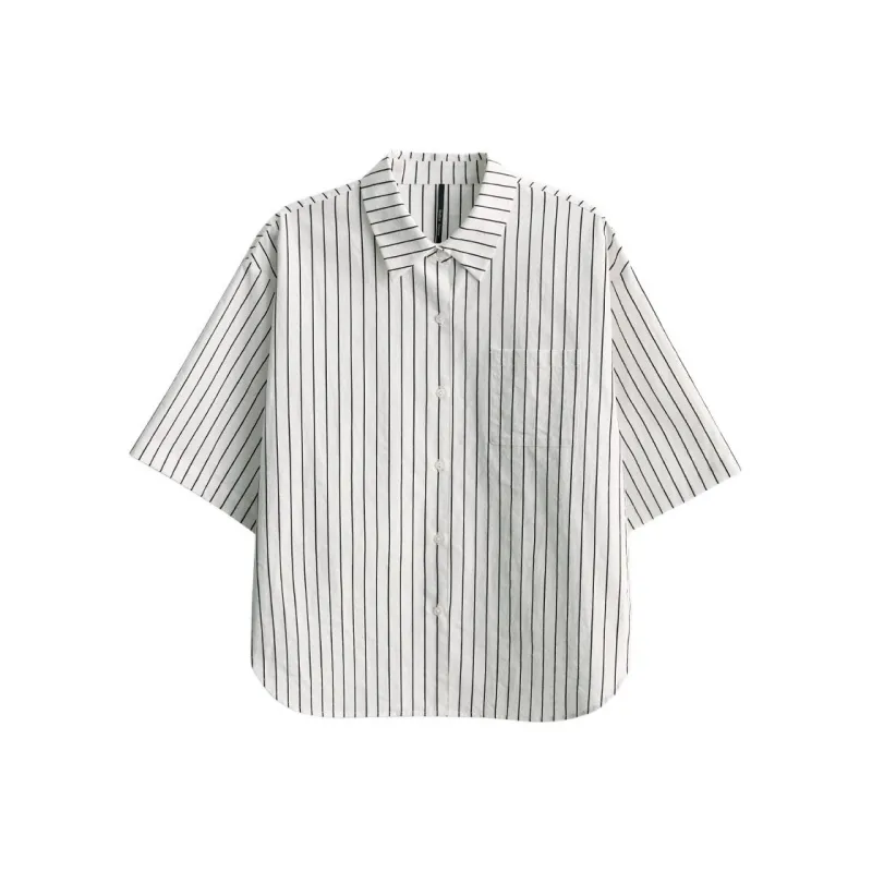SHALLOW STREAMS Shirt Women's Black White-0