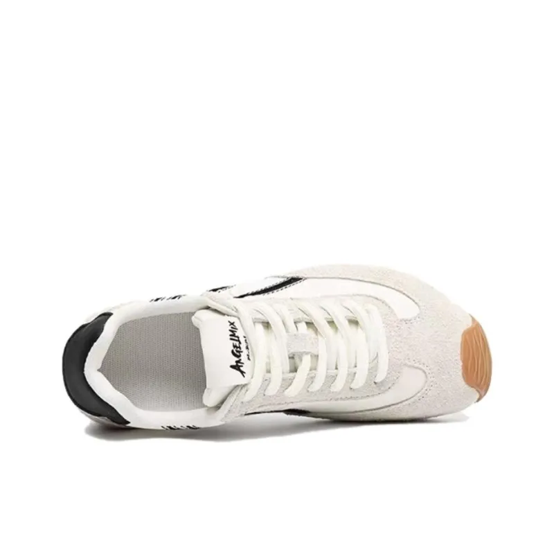 Mo Xu Slip Resistant Low Top Casual Shoes Unisex White Gray-4