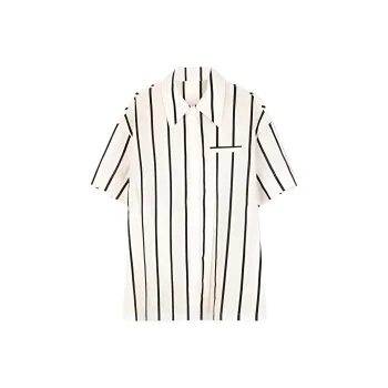 BLUEerror Shirt Women's Light Beige Stripes