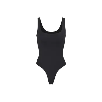 SKIMS ESSENTIAL SCOOP NECK BODYSUIT Jumpsuit Women's Black Agate ONYX
