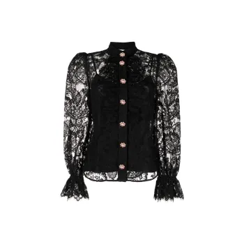 Zimmermann Luminosity Floral-lace Blouse
