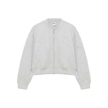 ARITZIA Tna Dovercourt Bomber Jackets Coats Women's Heather Chrome Gray