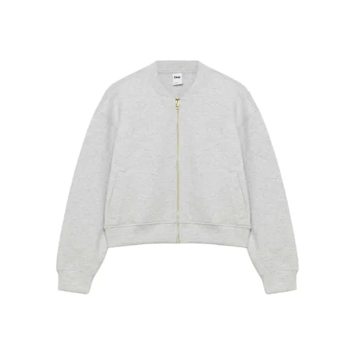 ARITZIA Tna Dovercourt Bomber Jackets Coats Women's Heather Chrome Gray