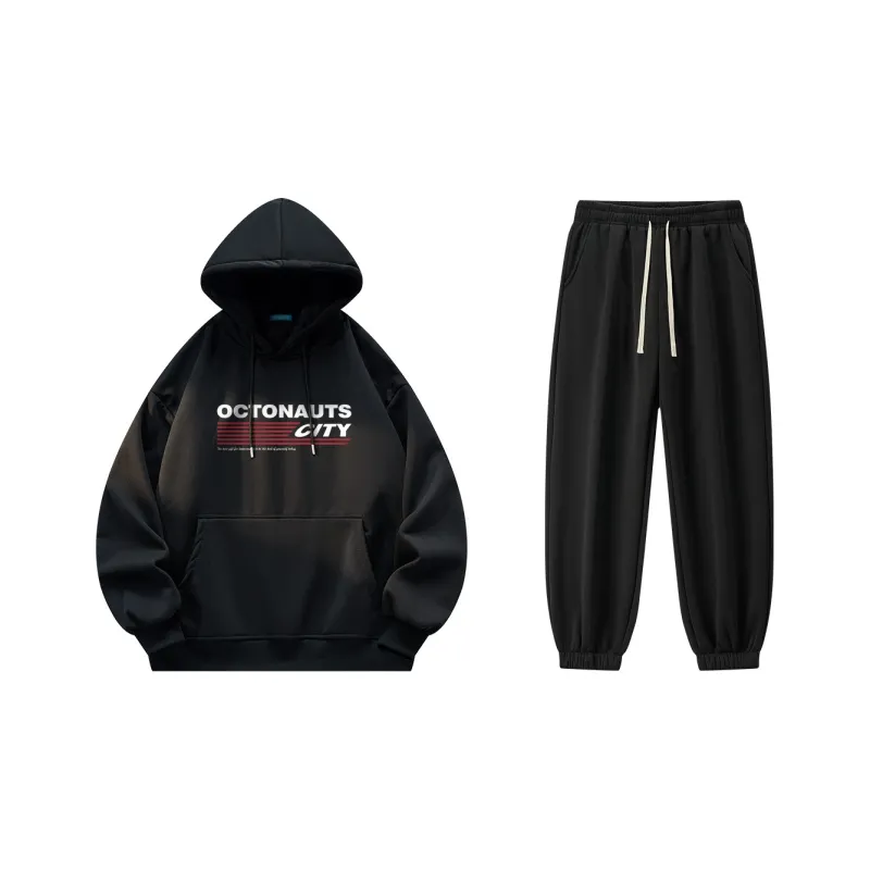 Small Columns Under The Sea Sweatshirt Set Unisex-6