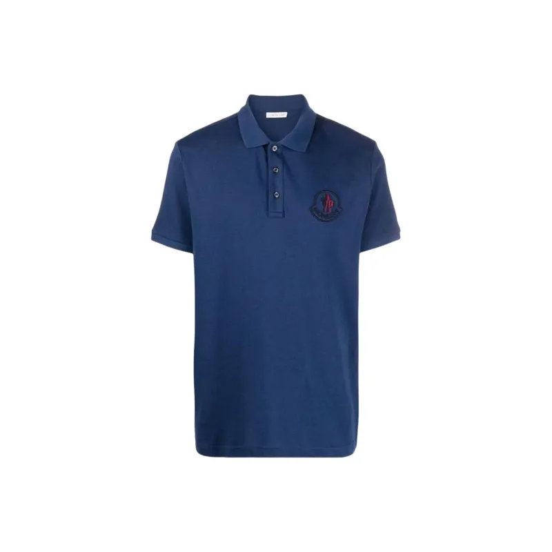 Moncler Polo Shirt Men's Marine Blue-0