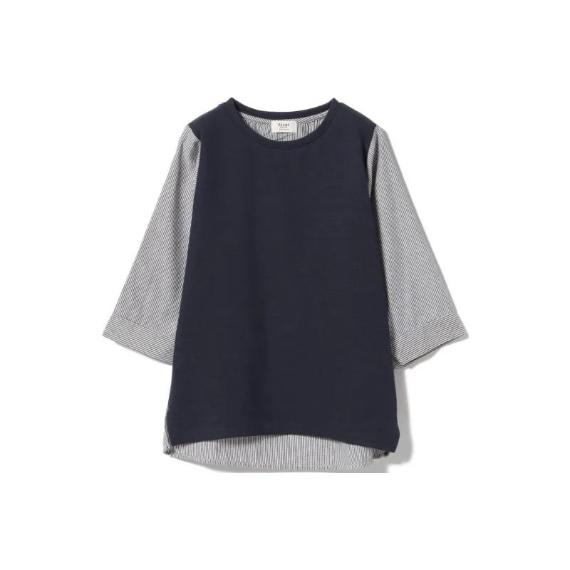 Beams T Shirts Women's Marine Blue-0