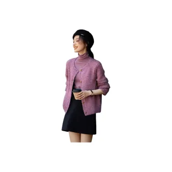 Mo Han Yi Mei Knitwear Women's Flower Purple