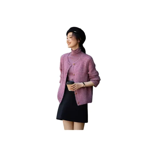 Mo Han Yi Mei Knitwear Women's Flower Purple