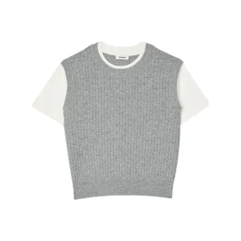 Sandro Layered Cable knit Vest T shirt