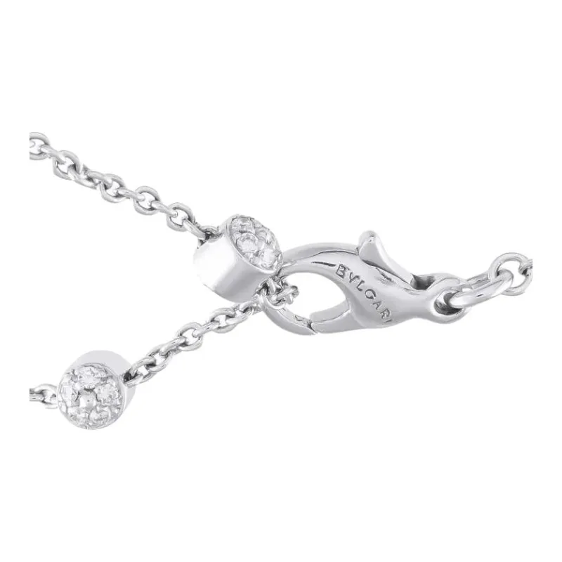 BVLGARI 18K White Gold Lucea Diamond And Topaz Necklace-1