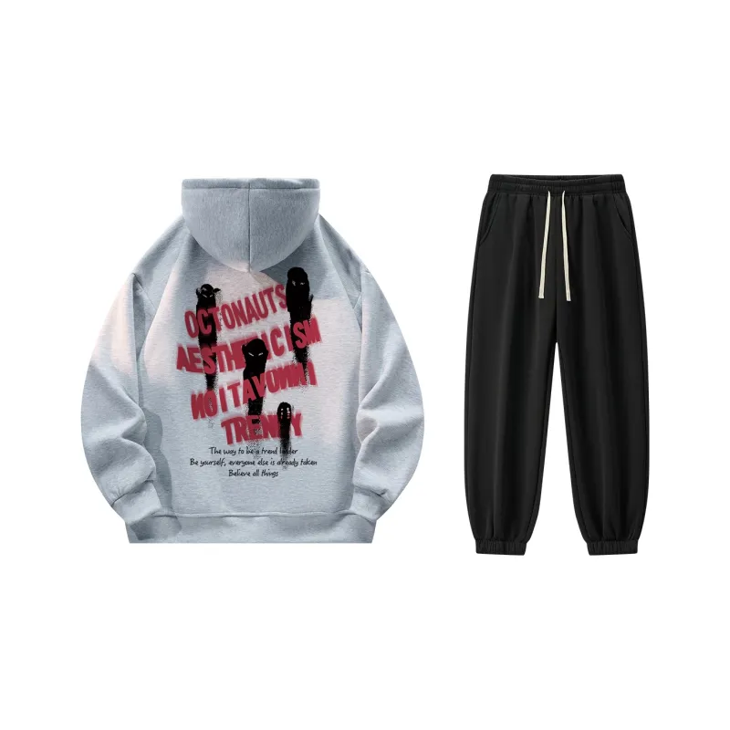 Small Columns Under The Sea Sweatshirt Set Unisex-14
