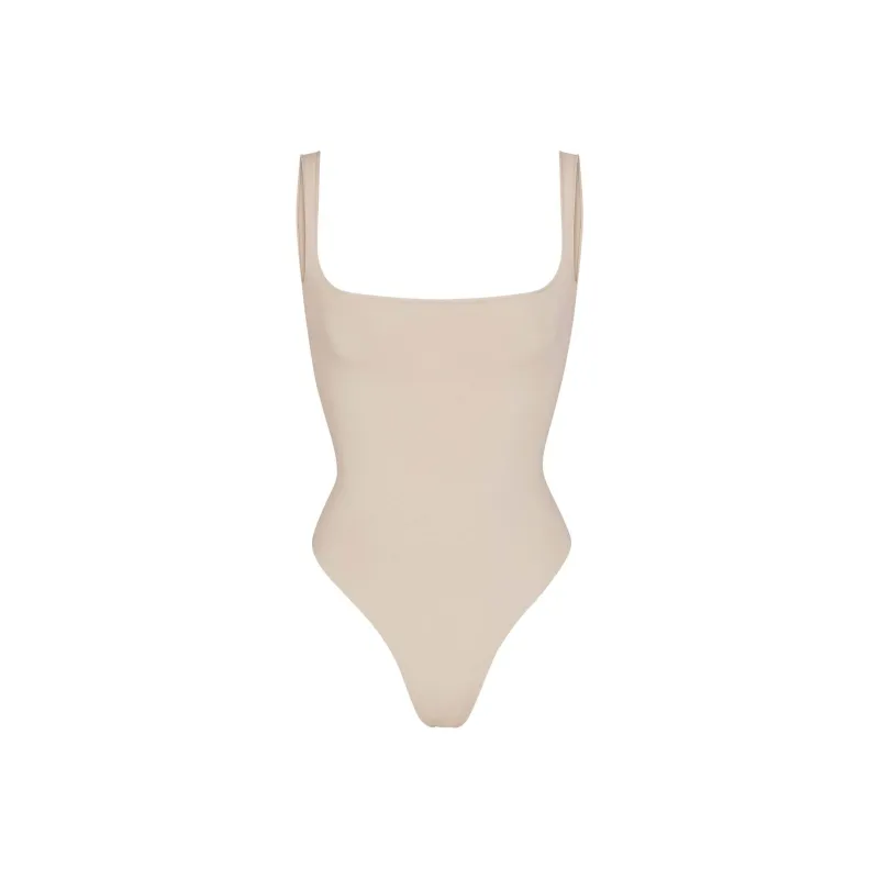 SKIMS SS24 RAW EDGE CAMI BODYSUIT Jumpsuit Women's STONE/Stone Color-0