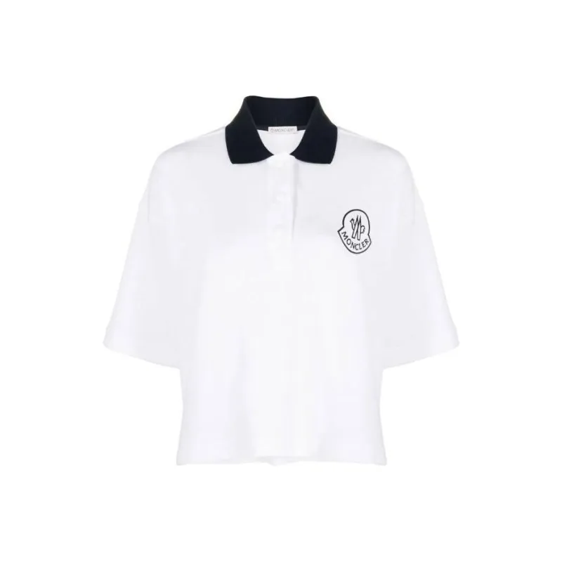 Moncler Logo Embroidered Short-Sleeved Polo Shirt-0